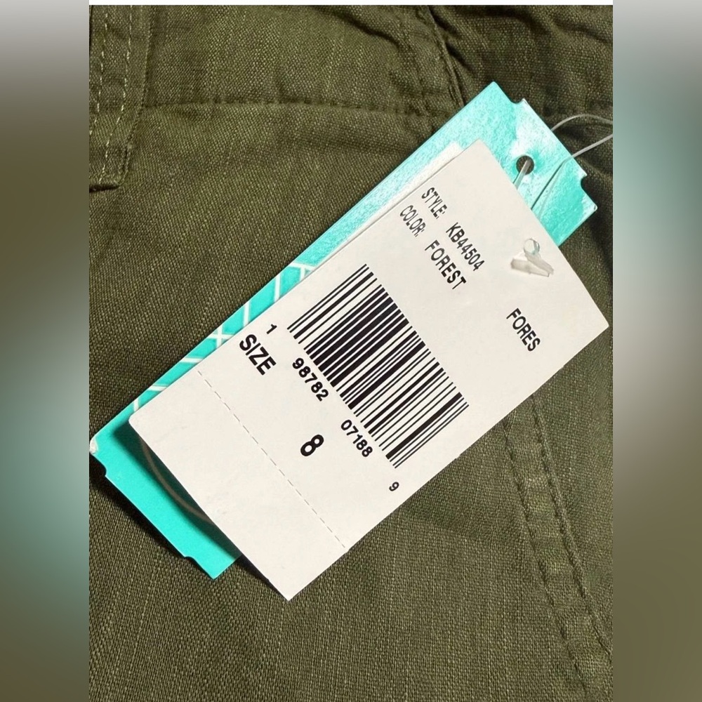 NWT Kut From The Kloth Meg Linen Wide Leg Trouser Drak Green Size 8 - Picture 6 of 10